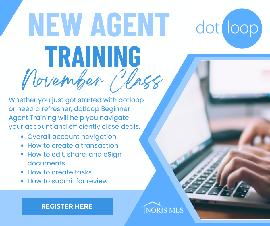 Register for new agent training, click to view availability 