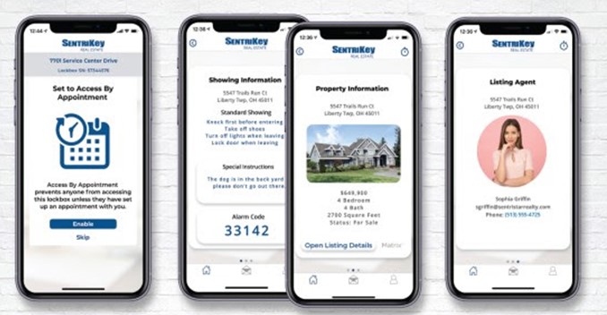 Sample screens for Sentrilock Improvements