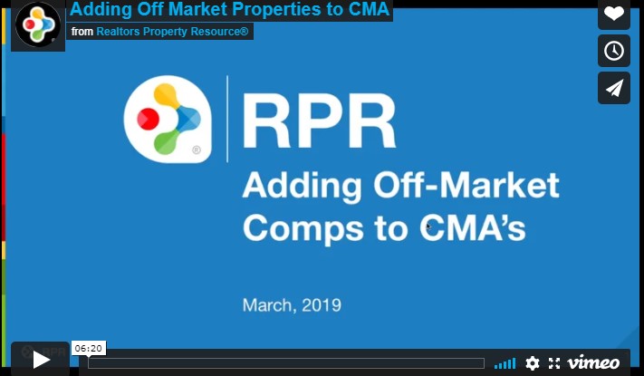 Video: RPR Adding Off-Market Comps to CMA's