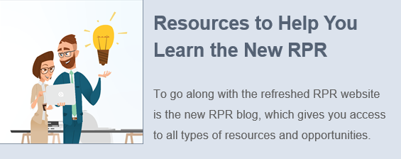 View resources to help you learn the new RPR