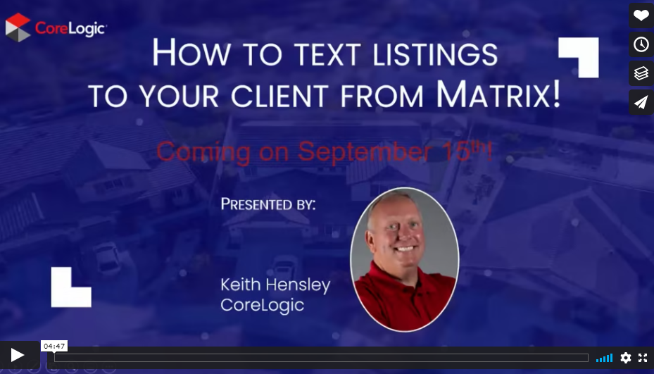 Register for How to text listing to your client from matrix course.
