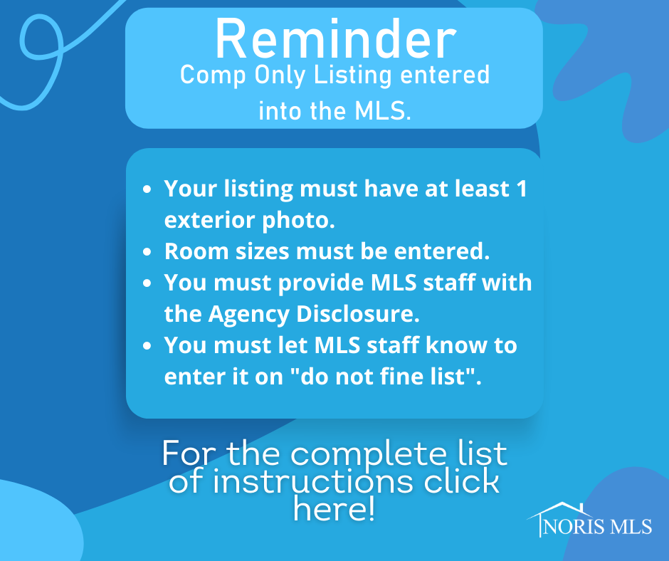 View the complete Instructions for Noris MLS disclosures
