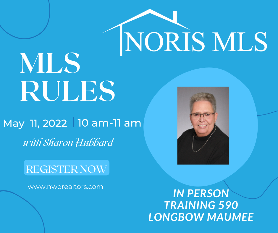 Register for Noris MLS rules with Sharon Hubbard 5/11/2022 10am In person at Lowbow Maumee