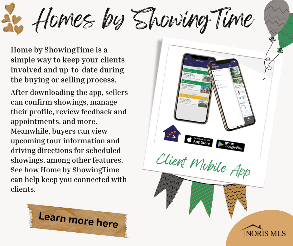 Home by ShowingTime is a simple way to keep your clients involved and up-to-date during the buying or selling process.  Click to Learn more. 