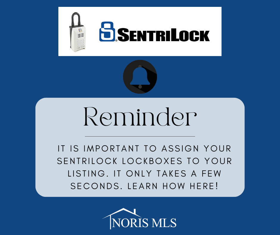 Reminder: It is Important to assign your Sentrilock Lockboxes to your listing. It only Takes a few seconds. Learn How Here.