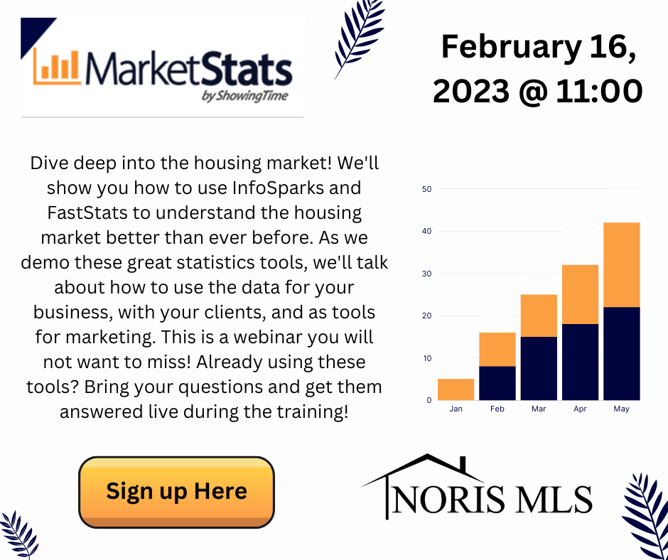 Dive Deep Into The Housing Market! We'll Show You how To Use Info Sparks and Fast Stats to understand the Housing market better than ever Before. As we demo these great statistic tools, we'll talk about how to Ues the Data for your business.
Sign Up HERE
February 16, 2023 at 11:00