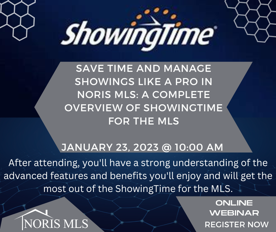 Register for ShowingTime training on January 23, 2023 at 10am. 