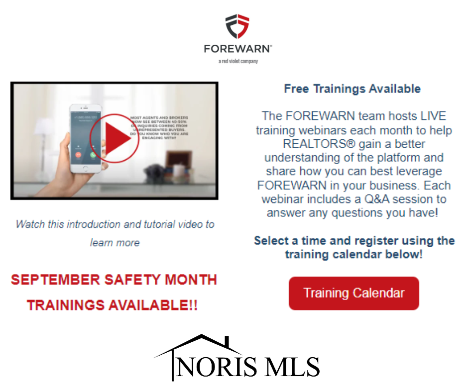 Forewarn Free trainings available Select a time and register here